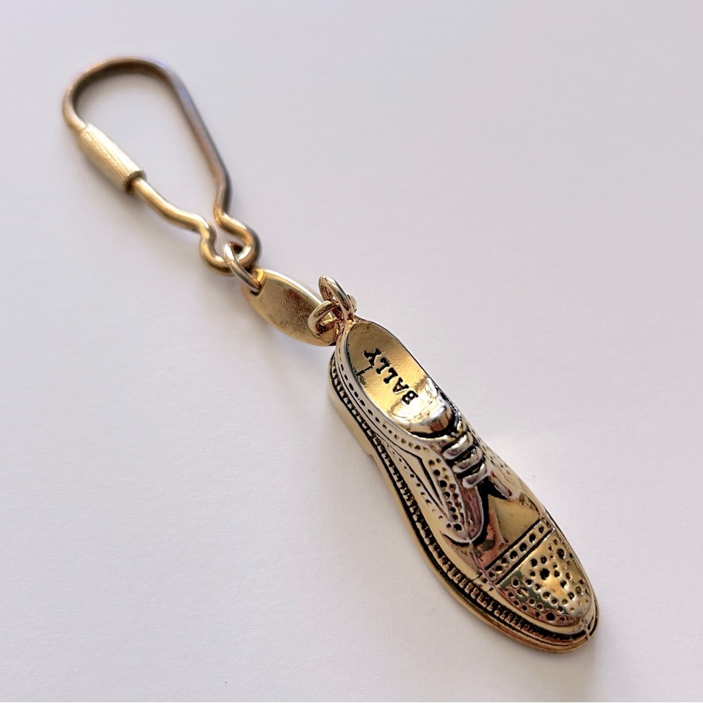 BALLY Vintage Gold Oxford Shoe Keychain